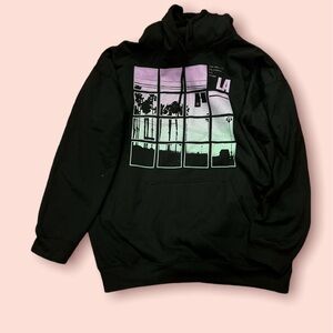 Boohoo Man Black Hoodie with Graphic Print